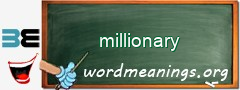 WordMeaning blackboard for millionary